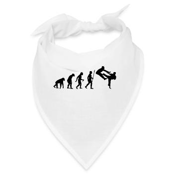 LUSTIGE KARATE-EVOLUTION - Bandana - Weiß - Vorne