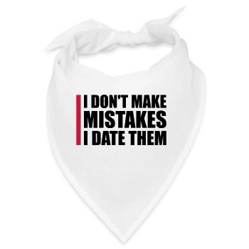 Date Mistakes Zitat Logo - Bandana - Weiß - Vorne