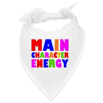 Main character energy - Bandana - Weiß - Vorne