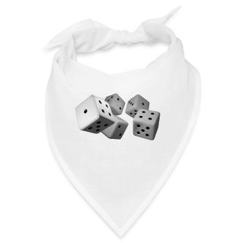 Würfel - Bandana - Weiß - Vorne