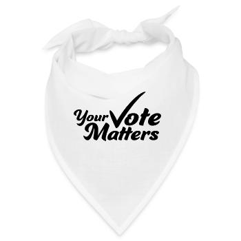 your vote matters Zitat - Bandana - Weiß - Vorne