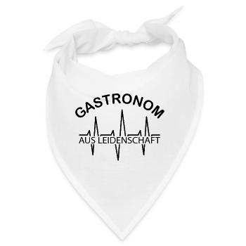Gastronom aus Leidenschaft Symbol Puls Gastronomie - Bandana - Weiß - Vorne