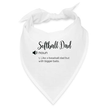 Lustige Definition Softball Papa - Bandana - Weiß - Vorne