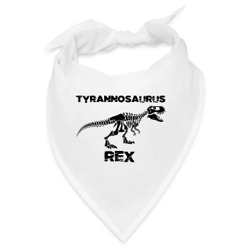 Schwarzes Tyrannosaurus-Skelett - Bandana - Weiß - Vorne