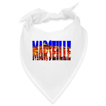 Marseille Stadt - Bandana - Weiß - Vorne