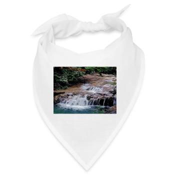 Zeichnung der Provence - Kleiner Flusswasserfall - Bandana - Weiß - Vorne