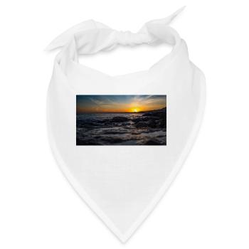 Sonnenuntergang - Bandana - Weiß - Vorne