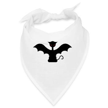 Schlechte Fledermauskatze - Bandana - Weiß - Vorne