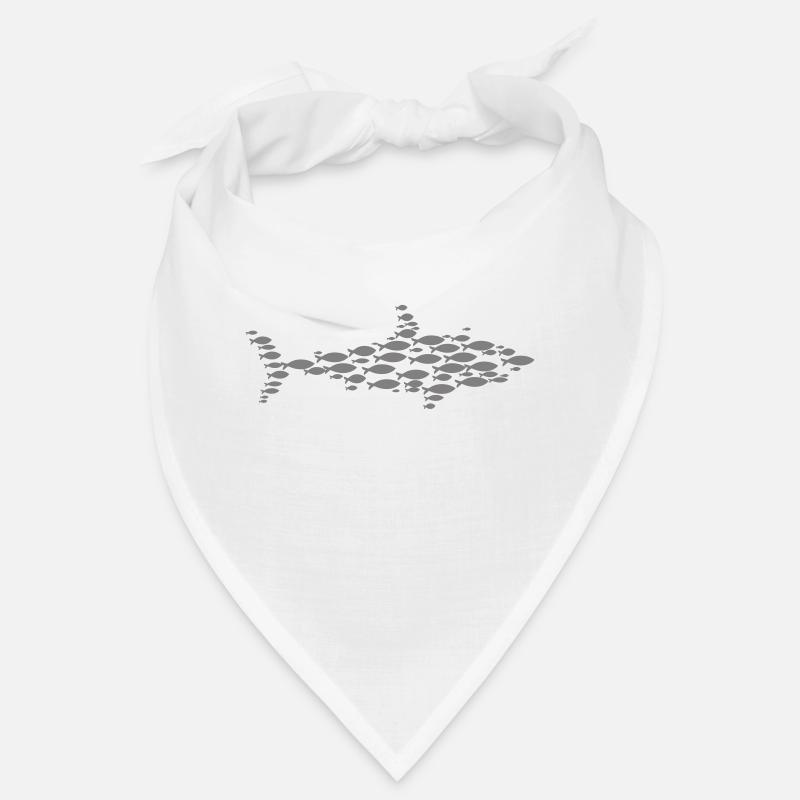 Requin - Bandana - blanc