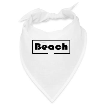 Beach mit Rahmen - Bandana - Weiß - Vorne