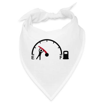 Benzin zu teuer - Humor - Bandana - Weiß - Vorne