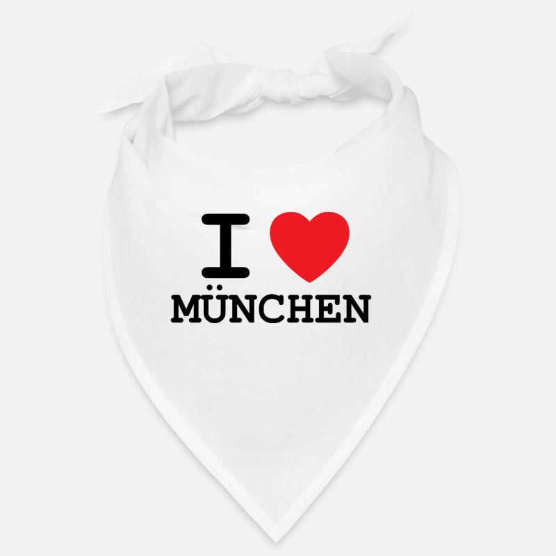 Ich liebe München - Bandana - Weiß