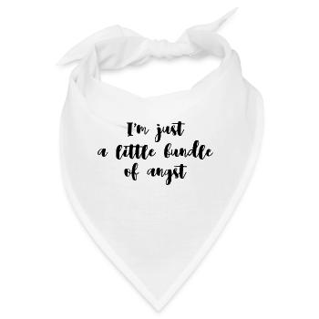 Kleines Bündel Angst | Geschenk für Nervöse - Bandana - Weiß - Vorne