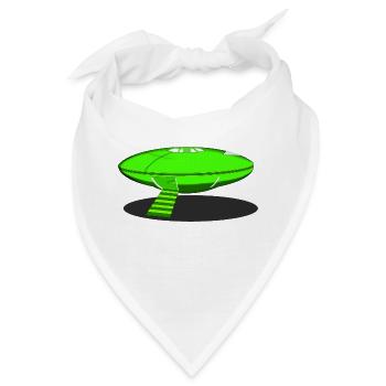 UFO Sports Grün von Area51 Paranormal Zeichnung 2022 - Bandana - Weiß - Vorne