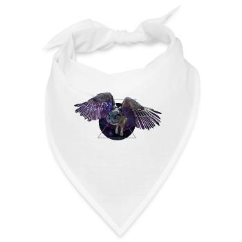Weltraumeule - Bandana - Weiß - Vorne