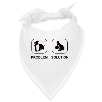 Krafttraining Sportler Fitness Bodybuilder Muskel - Bandana - Weiß - Vorne