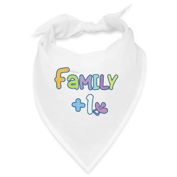 Familie Plus eins - Bandana - Weiß - Vorne