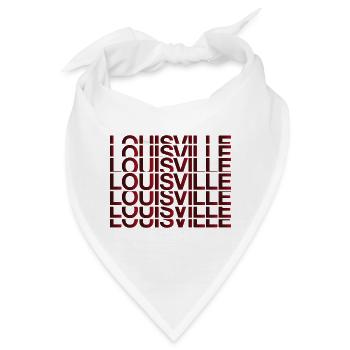Louisville Grid Neon Schriftbild - Bandana - Weiß - Vorne