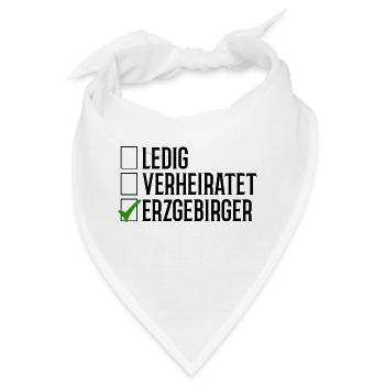 Erzgebirge Ledig Verheiratet - Bandana - Weiß - Vorne