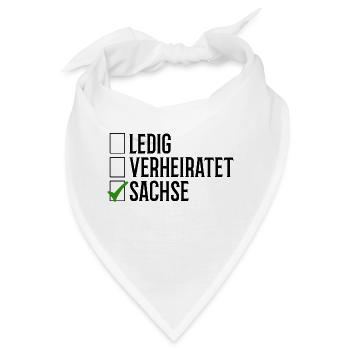 Sachsen Verheiratet Ledig - Bandana - Weiß - Vorne
