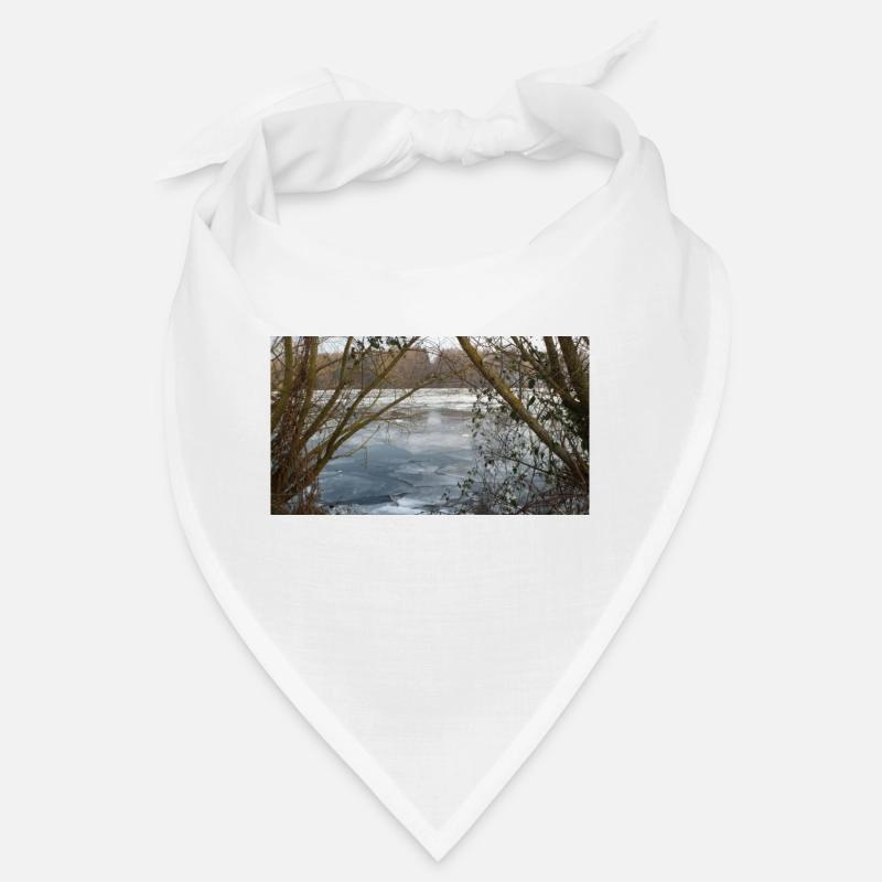 Winter am see mit eis Bandana