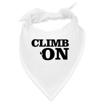 Climb On Graphic Climbing Boulder Rock Climber Mou - Bandana - Weiß - Vorne