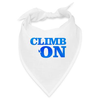 Climb On Graphic Climbing Boulder Rock Climber Mou - Bandana - Weiß - Vorne