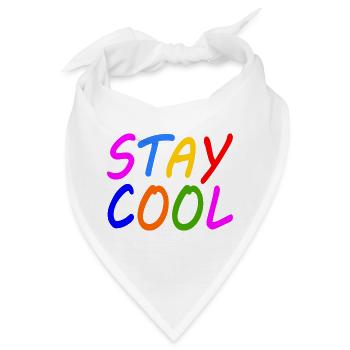 Stay cool - Bandana - Weiß - Vorne