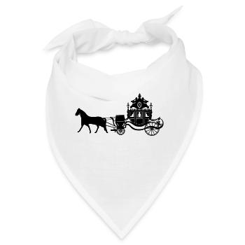 Silhouette der Kutsche der Krönung Karls X. - Bandana - Weiß - Vorne