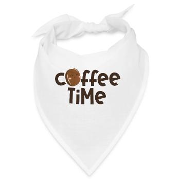 Kaffeezeit - Bandana - Weiß - Vorne