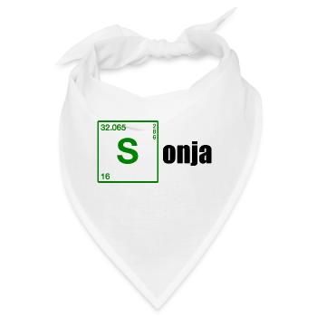 Sonja Geschenk black - Bandana - Weiß - Vorne