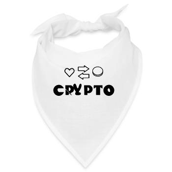 Bitcoin Trading Crypto Aktien - Bandana - Weiß - Vorne