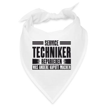 Servicetechniker Support Lösung Spruch Service - Bandana - Weiß - Vorne