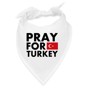 Pray for turkey - Bandana - Weiß - Vorne