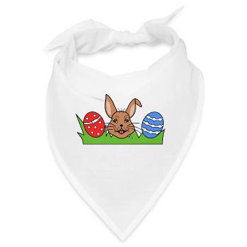 Happy Easter Eggs - Bandana - Weiß - Vorne