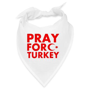 Pray for turkey - Bandana - Weiß - Vorne