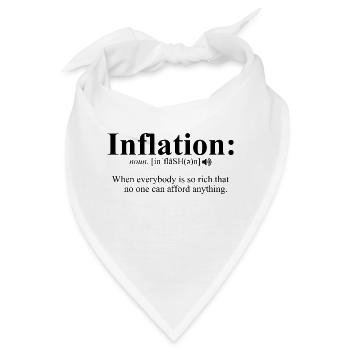 Inflationsdefinition Lustiger sarkastischer Witz Wortspiel - Bandana - Weiß - Vorne