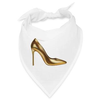 Goldenes Highheel-Print - Bandana - Weiß - Vorne