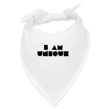 I AM UNIQUE blocks schwarz weiss - Bandana - Weiß - Vorne