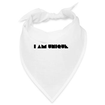 I AM UNIQUE black full - Bandana - Weiß - Vorne