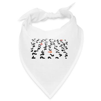 Fragezeichen/Question Mark - Bandana - Weiß - Vorne