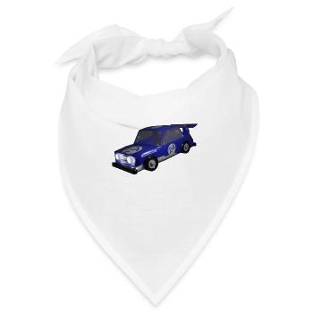 Rennauto - Bandana - Weiß - Vorne