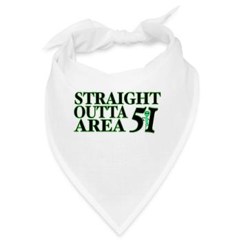 Straight Outta Area 51 - Bandana - Weiß - Vorne