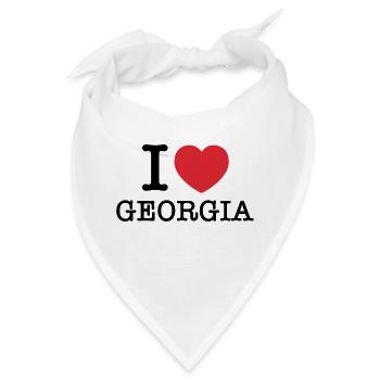 Ich liebe Georgien | Georgien | I Herz Georgien - Bandana - Weiß - Vorne