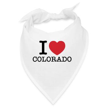 Ich liebe Colorado | Colorado | I Herz Colorado - Bandana - Weiß - Vorne
