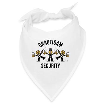 Bräutigam Security (JGA / Karikatur / Tanz / 3C B) - Bandana - Weiß - Vorne