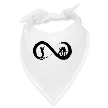 Musik bis ins Unendliche - Bandana - Weiß - Vorne