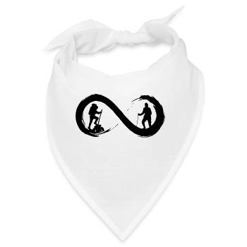 Wandern bis ins Unendliche - Bandana - Weiß - Vorne