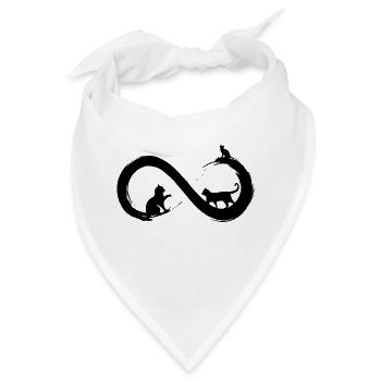 Infinity-Katze - Bandana - Weiß - Vorne