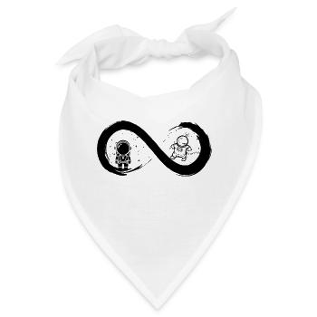 Astronaut bis ins Unendliche - Bandana - Weiß - Vorne